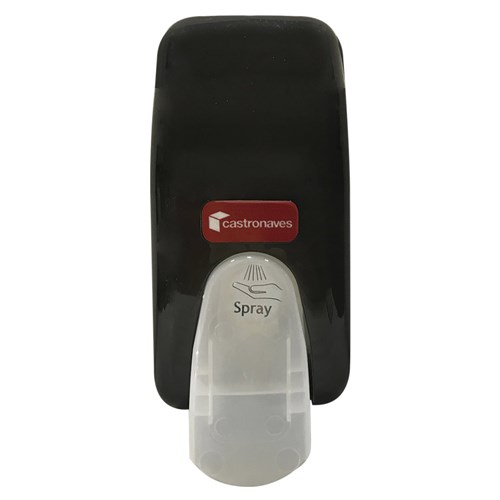 Dispenser (Saboneteira) para Sabonete em Spray 400Ml Cor Preta com Botão Translúcido