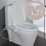 Dispositivo de Lavagem de Sanita do banheiro Assento com Spray de Água Acessório Prático para Pulverizador Sanitário Acessório para Operação com Mão Bidê