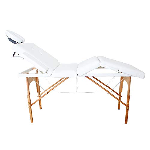 Divã Mala Dobrável Reclinável Premium com Orificio Mesa Maca Massagem Estética - Modelo MMP70B Branca Tssaper