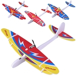 DIY Biplane Glider Foam Desenvolvido plano do vôo elétrico recarregável de aeronaves modelo de ciência brinquedos educativos para crianças cor aleatória Airplane Model