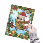 DIY diamante Pintura Notebook Xmas Handmade Natal Broca Padrão, Material Set Owl