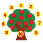 DIY Felt Handmade Digital Apple Tree emparelhamento Saiba identificar o número Nonwovens Materiais Kindergarten Área descrição Material de feltro Árvore