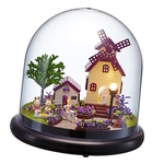DIY Mini Glassball De Madeira Casa De Bonecas Em Miniatura Kit Para Amante Presente Winnower