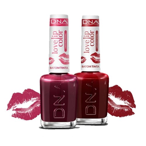 Dna Love Lip Color Batom Tinta com 2: Love Red + Love Cherry
