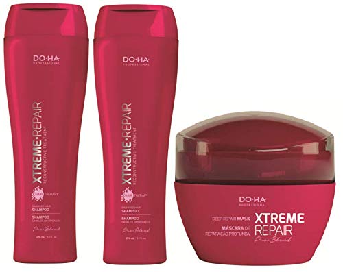Do.ha Kit Xtreme Repair Shampoo 250ml, Condicionador 250ml e Mascara 200g