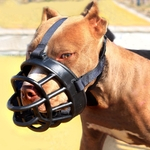 Dog Pet Boca ajustável Máscara Silica Gel Anti mordida Máscara malha