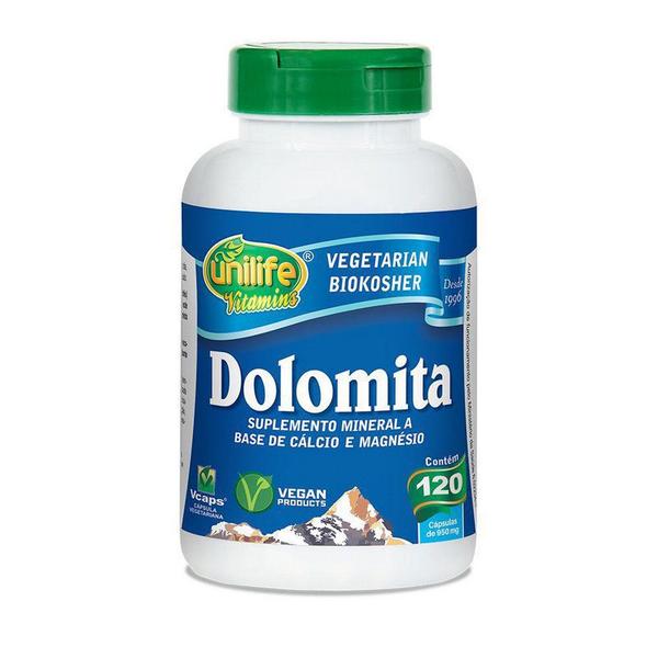 Dolomita (Cálcio e Magnésio) - 120 Cápsulas - Unilife