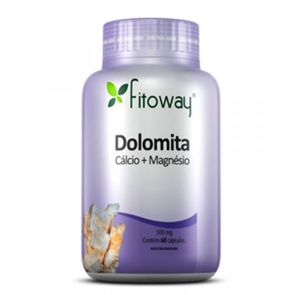 Dolomita (cálcio + Magnésio 500mg) - 60 Cápsulas - Fitoway