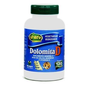 Dolomita com Vitamina D 120 Cápsulas 950mg Unilife