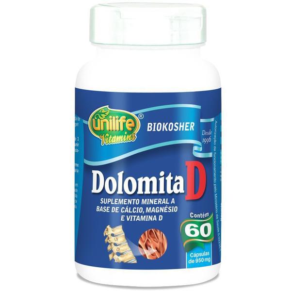 Dolomita com Vitamina D 60 Cápsulas Unilife