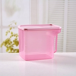 Domésticos de plástico Caixa de armazenamento pode ser sobreposta Frigorífico com punho transparente Food Seal Box