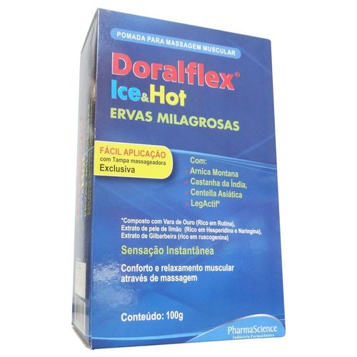 Doralflex Ice & Hot Ervas Milagrosas Pomada - Massagem Muscular