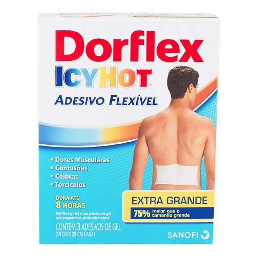 Dorflex Icy Hot Adesivo Flexível Extra Grande C/ 3 Unidades