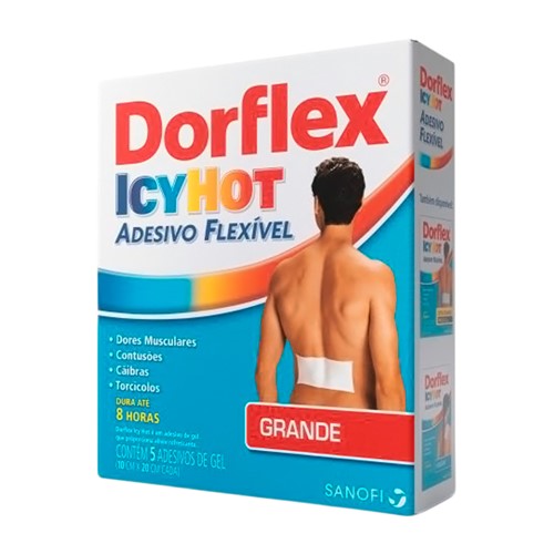 Dorflex Icy Hot Adesivo Flexível Grande com 5 Unidades