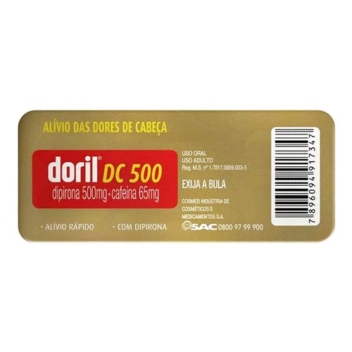Doril DC 500 com 4 Comprimidos