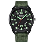 Men's Sport Business Calendar Waterproof Watch Nylon Band Quartz Wristwatch