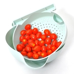 Double-Layer lavagem pl¨¢stico Basket Wash Fruit Basket Dish Sink Shelf Decor