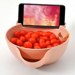 Double-Layer lavagem pl¨¢stico Basket Wash Fruit Basket Dish Sink Shelf Decor