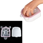 Double Layer Mão Nail Art SPA Mão bacia Manicure Remover Soak Off bacia da água Reusable container