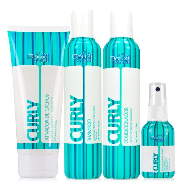 Doux Clair Kit Effets Curly - Ativador, Shampoo, Condicionador e Prolongador - Doux Clair