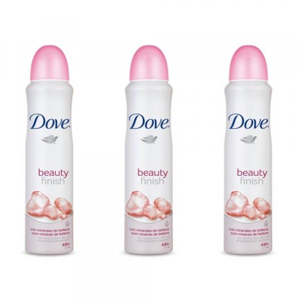 Dove Beauty Finish Desodorante Aerosol Feminino 89g (Kit C/03)