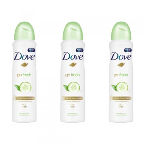 Dove Go Fresh Desodorante Aerosol Feminino 89g (Kit C/03)