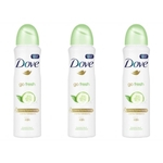 Dove Go Fresh Desodorante Aerosol Feminino 89g (Kit C/03)