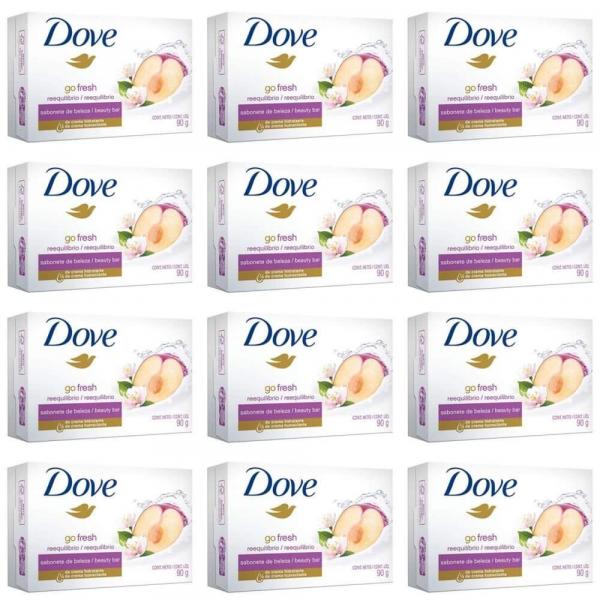 Dove Go Fresh Reequilíbrio Sabonete 90g (Kit C/12)