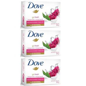 Dove Go Fresh Revigorante Sabonete 90g - Kit com 03
