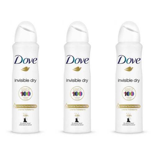 Dove Invisible Dry Desodorante Aerosol 89g (kit C/03)