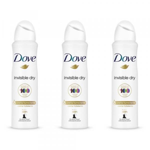 Dove Invisible Dry Desodorante Aerosol 89g (Kit C/03)