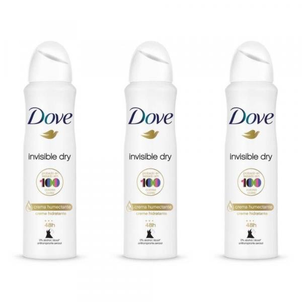 Dove Invisible Dry Desodorante Aerosol 89g (Kit C/03)