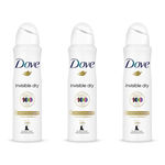 Dove Invisible Dry Desodorante Aerosol 89g (kit C/03)