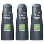 Dove Limpeza Refrescante Shampoo Masculino 200ml (kit C/03)