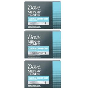 Dove Men Care Clean Comfort Sabonete 90g - Kit com 03