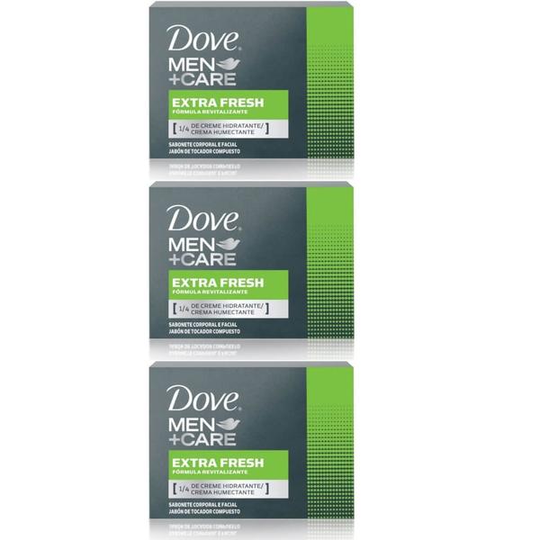 Dove Men Care Extra Fresh Sabonete 90g (Kit C/03)