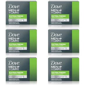 Dove Men Care Extra Fresh Sabonete 90g - Kit com 06