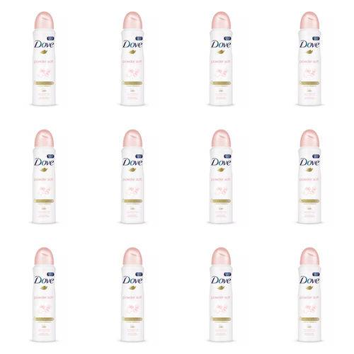 Dove Powder Soft Desodorante Aerosol Feminino 89g (kit C/12)