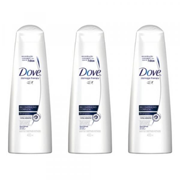 Dove Reconstrução Completa Shampoo 400ml (Kit C/03)