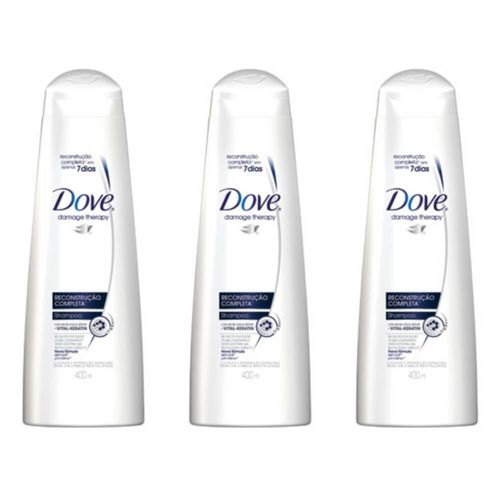 Dove Reconstrução Completa Shampoo 400ml (kit C/03)
