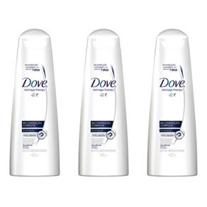 Dove Reconstrução Completa Shampoo 400ml - Kit com 03