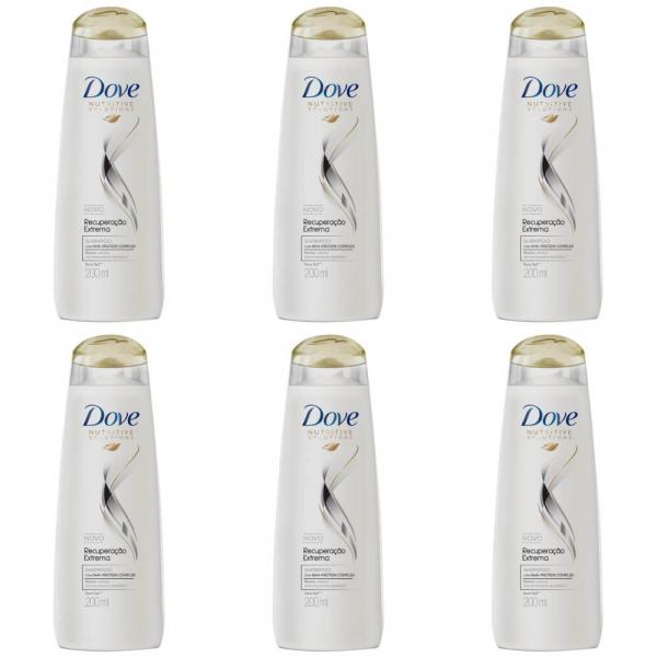 Dove Recuperação Extrema Shampoo 200ml (Kit C/06)