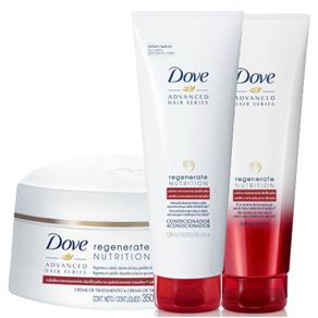 Dove Regenerate Nutrition Kit Shampoo 200Ml + Condicionador 200Ml + Creme de Tratamento 350G