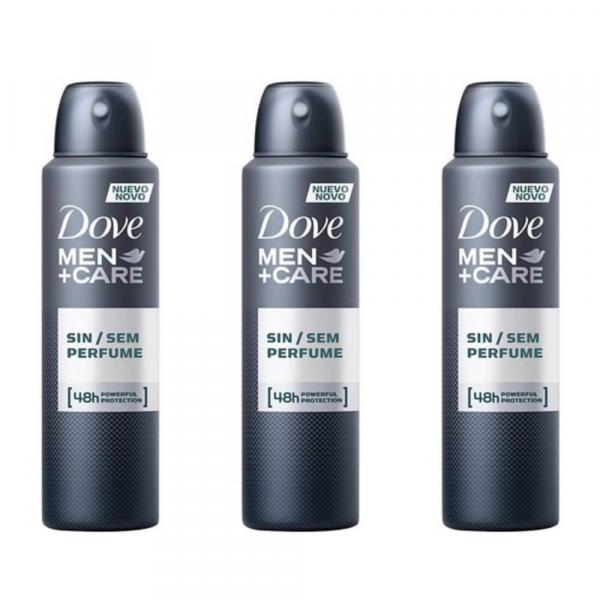 Dove S/ Perfume Desodorante Aerosol Masculino 89g (Kit C/03)