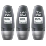 Dove S Perfume Desodorante Rollon Masculino 50Ml Kit Com 3