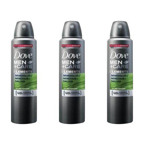 Dove Salvia Desodorante Aerosol Masculino 89g (kit C/03)