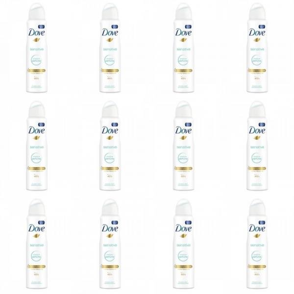 Dove Sensitive Desodorante Aerosol Feminino 89g (Kit C/12)