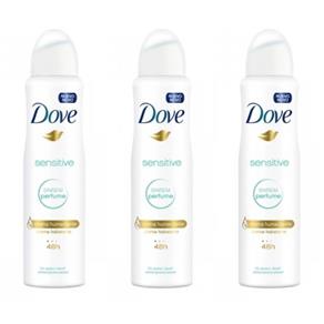 Dove Sensitive Desodorante Aerosol Feminino 89g - Kit com 03