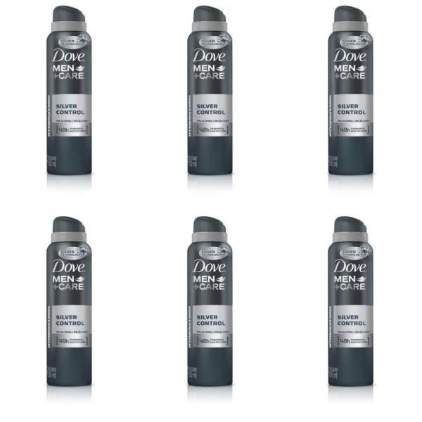 Dove Silver Control Desodorante Aerosol Masculino 89g (Kit C/06)