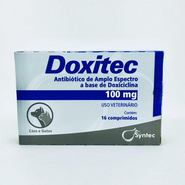 Doxitec Antibiótico 100 Mg Comprimidos para Cães e Gatos - Syntec